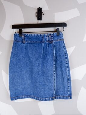 Vintage 90's Bongo by Gene Montesano Denim Wrap Skirt | 5